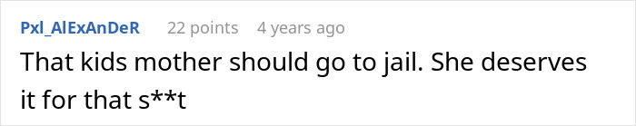 Reddit comment criticizing mother for treatment of disabled neighbor over childcare.