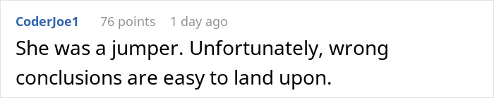 Comment on age and conclusions related to bookstore incident about children's section.