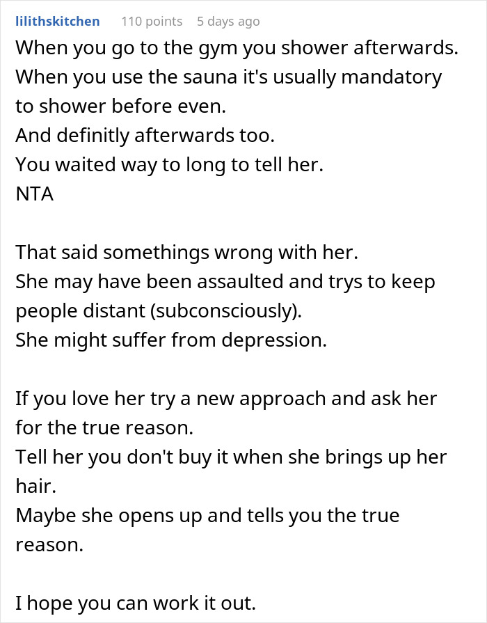 Text conversation discussing someone not showering for days, possible depression mentioned. Text conversation discussing someone not showering for days, possible depression mentioned.