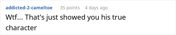 Text comment about entitled man expecting half of a $10K cruise jackpot, expressing disappointment. Text comment about entitled man expecting half of a $10K cruise jackpot, expressing disappointment.