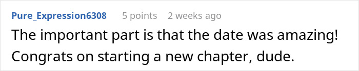 Comment celebrating a man's new relationship and fresh start. Comment celebrating a man's new relationship and fresh start.