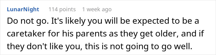 Comment advises against relocating to India due to potential caretaker expectations for in-laws.