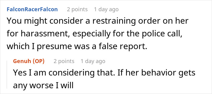 Discussion on filing a restraining order after a police call, addressing a neighbor's disagreement over a fence plan.