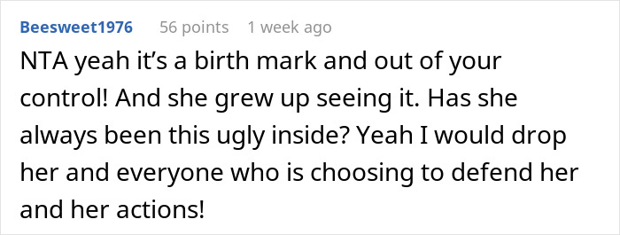 Comment criticizing someone’s exclusion from a wedding party, expressing strong disapproval. Comment criticizing someone’s exclusion from a wedding party, expressing strong disapproval.