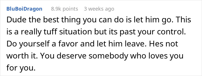 Comment advising someone on ending a difficult relationship for personal well-being and love. Comment advising someone on ending a difficult relationship for personal well-being and love.