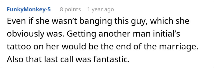 Wife Gets Initials Of Affair Partner Tattooed, Is Shocked And Hurt After Husband Divorces Her
