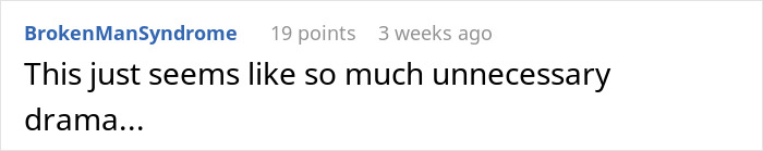 Comment on bridal request drama, expressing it as unnecessary.