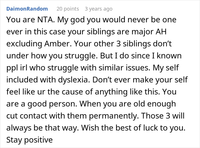 Text exchange about teen's hidden hearing aids and glasses joke, with a supportive response encouraging positivity.