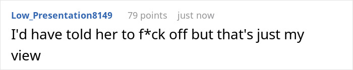 A Reddit comment discussing a mother's unexpected visit interrupting her son’s private moment with his girlfriend. A Reddit comment discussing a mother's unexpected visit interrupting her son’s private moment with his girlfriend.
