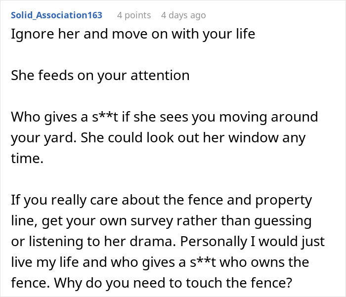 Comment discussing handling a neighbor's invasive camera situation and property boundaries. Comment discussing handling a neighbor's invasive camera situation and property boundaries.