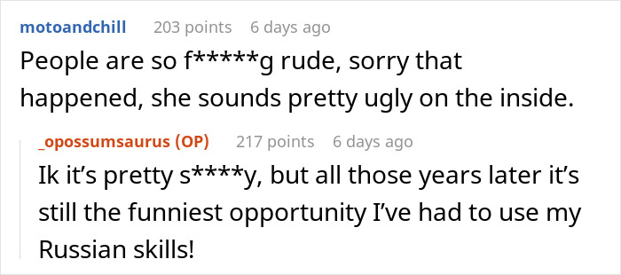 Reddit conversation about a woman and her hospital roommate's behavior.