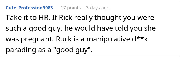 Online comment on dating decisions regarding pregnant women and single mothers.
