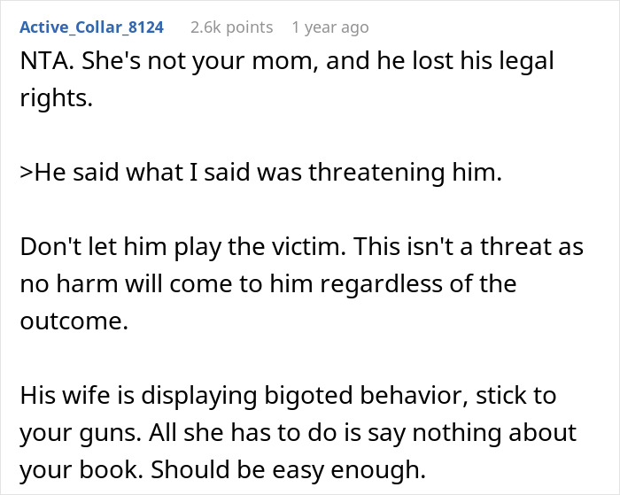 Stepmom Tries To Censor What 16YO Reads, He Decides Not To Visit His Dad Anymore