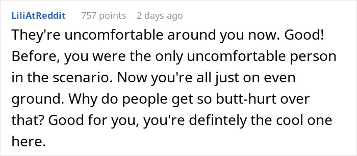 Reddit comment about teen making coworkers uncomfortable in internet trend, emphasizing social dynamics and reactions.