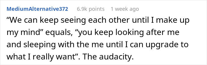Comment discussing a breakup over differing desires about having kids. Comment discussing a breakup over differing desires about having kids.