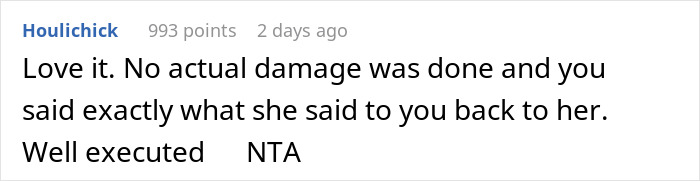 Comment from user supporting night shift worker, praising their actions.