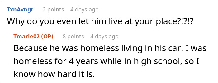 Stepdaughter explains why she lets homeless stepfather live with her, recalling her own past hardships. Stepdaughter explains why she lets homeless stepfather live with her, recalling her own past hardships.