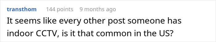 Comment on indoor CCTV commonality in the US.