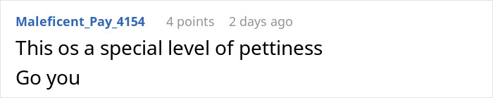 Comment on MIL’s controlling tendencies and pettiness, applauding the response. Comment on MIL’s controlling tendencies and pettiness, applauding the response.