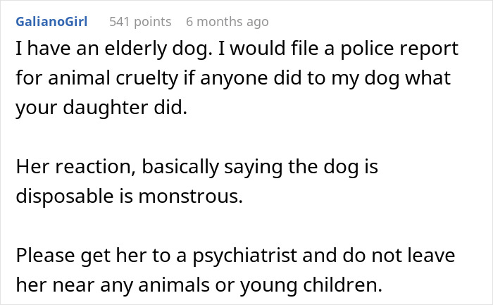 Text exchange on social media about dog injury related to anxiety and seeking psychiatric help.