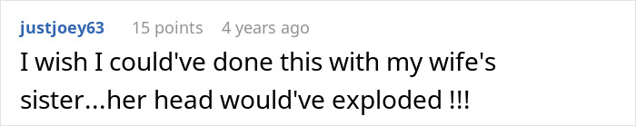 Text comment humorously referencing an affair partner's reaction.