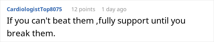 Reddit comment about fully supporting until breaking, related to business attire on casual Fridays.