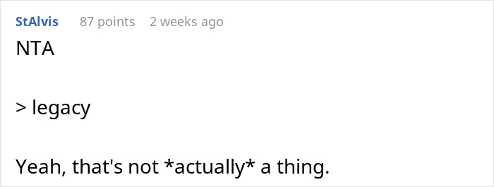 Reddit comment discussing gay man's reaction to will and legacy issues.