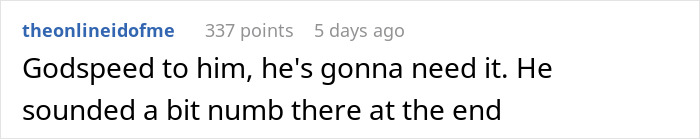 Reddit comment discussing husband noticing hickey on wife's neck.