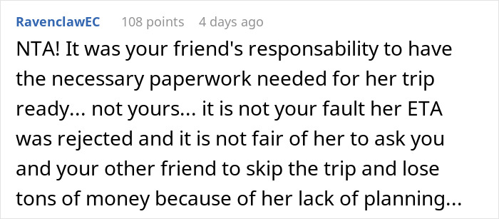 Text conversation discussing a trip reimbursement, highlighting fairness and responsibility in planning. Text conversation discussing a trip reimbursement, highlighting fairness and responsibility in planning.