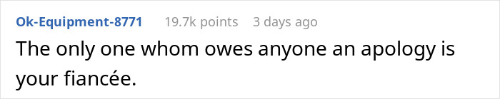 Comment discussing an apology related to eating a girl's cupcake, emphasizing responsibility. Comment discussing an apology related to eating a girl's cupcake, emphasizing responsibility.