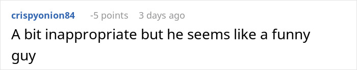 Text comment: "A bit inappropriate but he seems like a funny guy," related to recording professor's remarks.