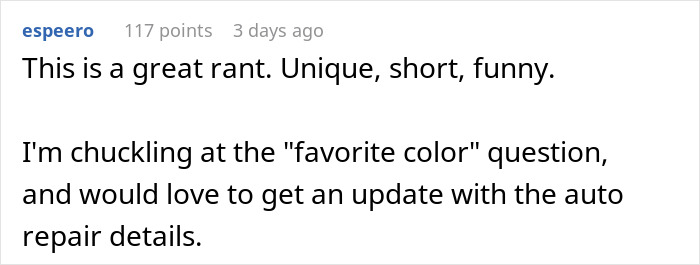 Comment on a humorous rant about a neighbor's dating setup, emphasizing its unique and funny nature.