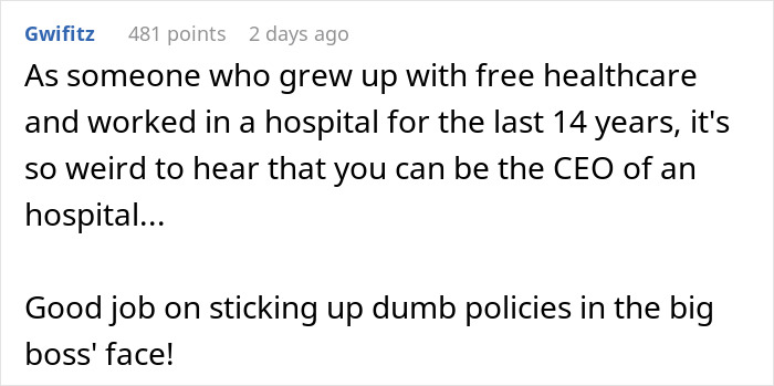 Text screenshot discussing dumb rule compliance and CEO.