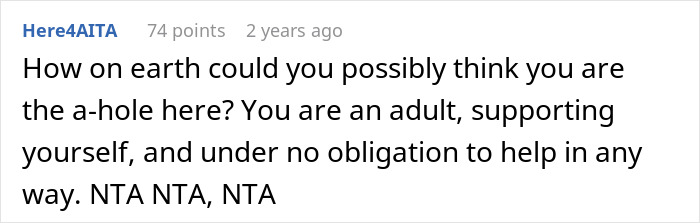 Reddit comment siding with woman against babysitting pressure from stepsister. Reddit comment siding with woman against babysitting pressure from stepsister.