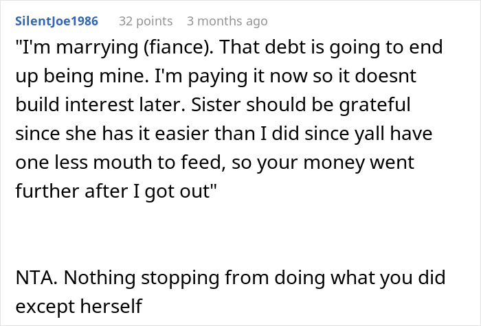 Forum post where man refuses to be family's ATM; prioritizes fiancée's college over sister's, sparking debate. Forum post where man refuses to be family's ATM; prioritizes fiancée's college over sister's, sparking debate.