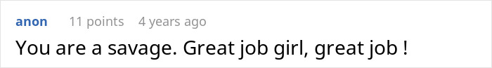 Comment praising catfishing outcome, calling an unidentified person a "savage" with emphasis on success. Comment praising catfishing outcome, calling an unidentified person a "savage" with emphasis on success.