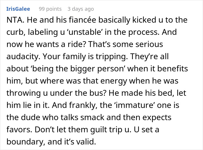 Brother Removes Sister From Wedding Party, Family Justifies It As Being "For Her Own Good"