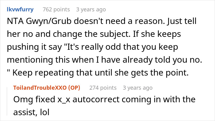 Reddit comment suggesting how to respond to a witchy friend's cleansing request for comfort. Reddit comment suggesting how to respond to a witchy friend's cleansing request for comfort.