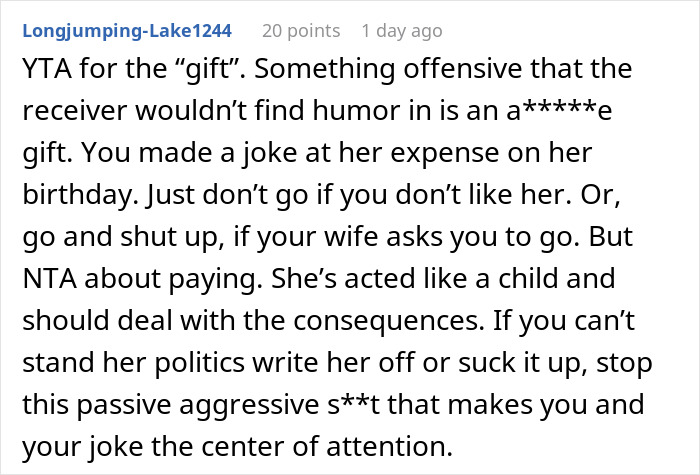 Comment discussing MIL injury after breaking a gift and demanding hospital bill payment. Comment discussing MIL injury after breaking a gift and demanding hospital bill payment.