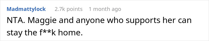 Reddit comment on vegan meltdown over $1,500 wedding menu changes, expressing anger and support for SIL's decision.