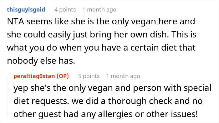 Text exchange discussing vegan wedding menu changes and dietary requests.