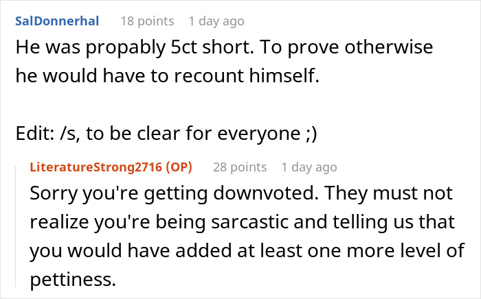 Conversation about a driver&rsquo;s petty revenge over paid tolls, using sarcastic comments in an online forum thread.