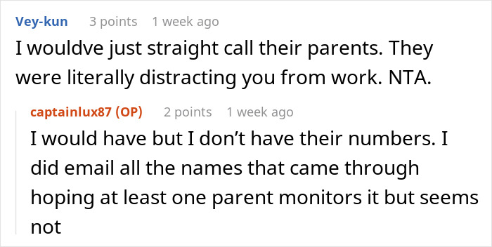 Discussion on disciplining a son, aunt takes action, comments exchange advice on contacting parents.