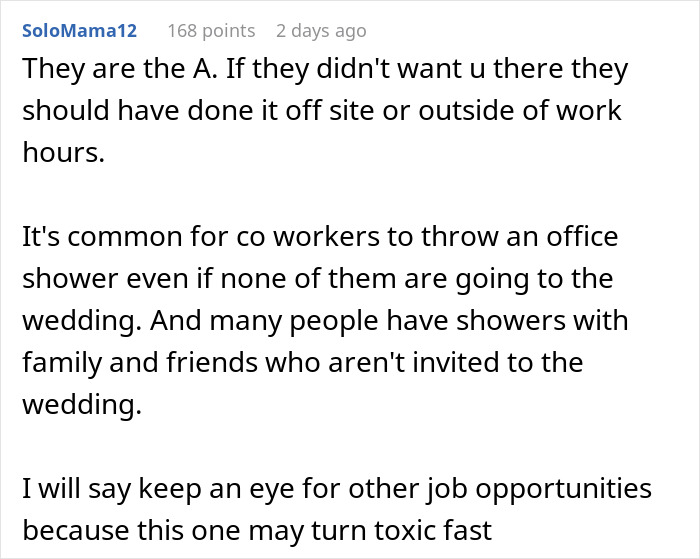 Text exchange about exclusion from office parties and coworkers discussing the issue.