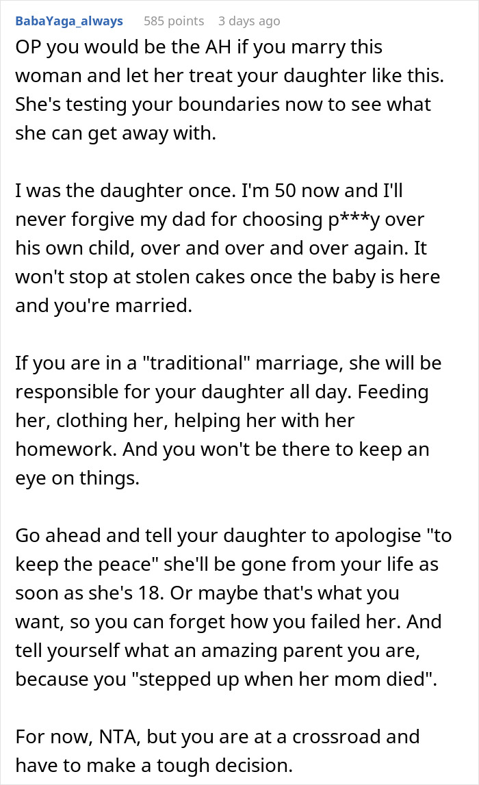 Text exchange discusses a woman eating a girl's cupcake, insights on boundaries, and parental decisions. Text exchange discusses a woman eating a girl's cupcake, insights on boundaries, and parental decisions.