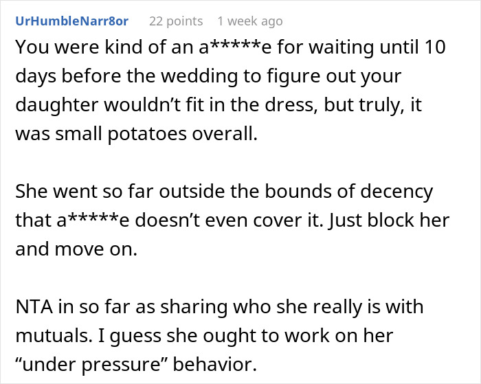 Reddit comment discussing skipping a friend's wedding and the resulting conflict. Reddit comment discussing skipping a friend's wedding and the resulting conflict.