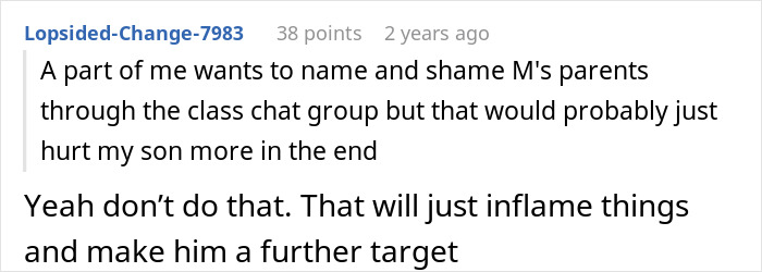 Reddit user discusses repercussions of publicly naming parents over excluding 8YO from party.