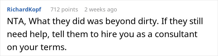Reddit comment criticizing a company's unethical employee treatment.