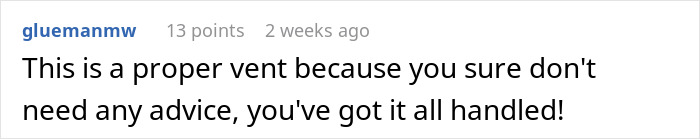 Comment discussing handling advice related to a new relationship. Comment discussing handling advice related to a new relationship.