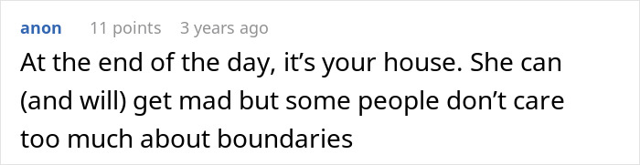 Text from an online forum discussing boundaries and cleansing a friend's home. Text from an online forum discussing boundaries and cleansing a friend's home.